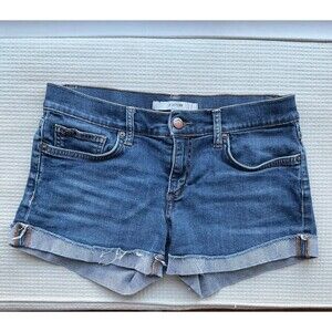 Joe’s Jeans 3.5” Raw Hem Denim Shorts Size 27 Medium Wash Cut-Off Stretch